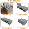 Sofa Bed,Sleeper Chair Bed with Adjustable Backrest, Pull Out Chaise Lounge UK