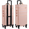 Makeup Trolley Case 4 in 1 Vanity Cosmetology Case Cosmetic Train Case on Wheels