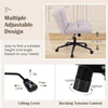 Height-Adjustable Armless Swivel Task Chair Vanity Chair Home Office-Grey