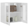 Hanging Glass Cabinet High Gloss White 60x31x60 cm Engineered Wood