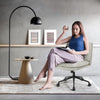 Desk Chair Ergonomic Swivel, Height Adjustable, Faux Leather, Wide Padded Seat