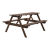 Interlocking Wooden Garden Beer Table & Bench Set Outdoor Patio Bar Dining Table