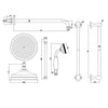 Brushed Brass 2 Outlet Wall Mounted Thermostatic Mixer Shower Set CAMBBHASRK3VE