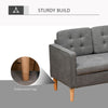 Modern 3 Seater Sofa for Living Room Compact Sofa with Hidden Storage Grey