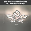 Modern Chandelier LED Lamp White Frame Ceiling Light With RGB Backlight Yfjvldwt