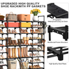4 Row 9 Tier Shoe Rack Metal Tall Shoe Shelf Space Saving Shoe Organizer UK