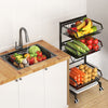3/4/5 Tier Kitchen Trolley Storage Rack Cart Slim Rolling Trolley W/ Wheels