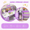 Kids Table and Chair Set Home Student Writing Desk w/ Cabinet