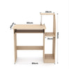 Computer Desk 80x40x90cm with Sliding Keyboard Storage Shelves Office Desk