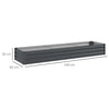 Garden Raised Flower Bed Outdoor Trough Galvanise Frame Plant Vegetables Planter
