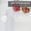 High Gloss Push-Open Design Storage Cabinet with Large & Small Cupboard and 2 Fl
