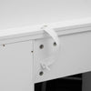 Dressing Table Set Makeup Desk w/ LED Mirror Stool 4 Drawers Vanity Table White