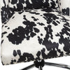 Ergonomic Home Office Chair Cow Print Fabric Executive Swivel Computer Desk Seat