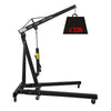 Heavy Duty Folding Engine Crane 2 Ton Cranes Hoist Lift Workshop Hydraulic Black