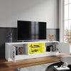 High Gloss 150cm TV Stand Cabinet with LED Lights 2 Doors Living Room Sideboard