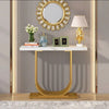 Tribesigns 100 Cm Console Table, Modern Faux Marble Entryway Foyer Table, Narrow