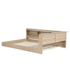 Wooden Storage Bed Frame With Slats and Shelves 4ft6 Double for Kids, Teenagers