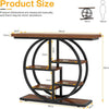 Tribesigns Console Table 105cm Industrial 6-Tier Sofa Table Entryway Table Brown