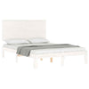 Bed Frame with Headboard White 120x200 Solid Wood F9G7