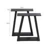 2x Industrial Steel Table Legs Stand Feet Trapezium X A Sandglass Shape Frame UK