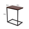 Sofa Side Table C-Shaped Industrial Coffee Snack Table Laptop Stand-Coffee