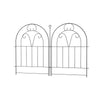 20 Panels Garden Fence Metal Picket Border Outdoor Lawn Flower Edging Decorative