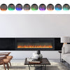 Electric Heater 40-100in LED Fireplace Media Wall Fire Insert/ Wall Mount/ Stand