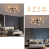 Modern Chandelier LED Lamp Black Frame Ceiling Light Living Room Pendant Lights