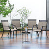 Patio Dining Chairs Set of 2 All Weather Heavy-duty Outdoor High Back Armchairs