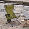 Folding Outdoor Chair Camping Garden Fishing Recliner Seat Furniture w/ Footrest