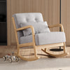 Fireside Sofa Padded Lounge Armchair Accent Rocking Chair Solid Wooden Frame UK