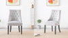 Velvet Dining Chair with Door Knocker Ring Windsor Dressing Room Chair 1/2/4/6
