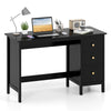 Computer Desk Modern Writing Desk with 3 Drawers-Black