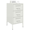 Bedside Cabinets 2 pcs White 36x39x68 Cold-rolled Steel F3R8