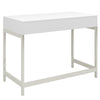2 Drawers Workstation Writing PC Laptop Computer Table Front Office Desk White