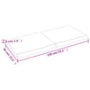 BaraSh Wall Shelf Brown 140x60x(2-6) Treated Solid Wood Oak,Wall Shelves, W7K7