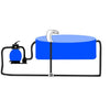 TANZEM Garden Waterfall Pool Fountain Stainless Steel 45x30x60 ,Waterfall W1I8