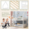 Kids Bunk Beds Wooden Single Size Bed Treehouse Bed Pine Wood Bed Frame White