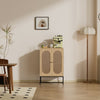 Rustic Oak Finish 2 Door Sideboard Multi Storage Cabinet Dinning Room, Hallway