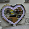BRAND NEW Heart Shape Wall Mirror Diamond Crushed LED light illuminated 80×70