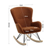 Sherpa Fleece Wing Back Armchair Rocking Sofa Lounge Chair Recliner Rocker Chair