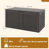 Rattan Texture Storage Container with Wheels & Lockable Lid Brown