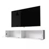 160/180cm White High Gloss Fronts TV Cabinet Stand Wall Mounted Floating Unit UK