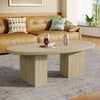 45.27-Inch Oval Coffee Table, Large Engineered Wood Center Cocktail Table