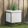 Solid Pine Wood Garden Planter - White 40x40x50 for Outdoor/Indoor, W4Y0