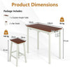 3-Piece Bar Table and Stool Set Kitchen Counter Height Pub Table Dinette Set