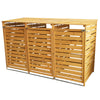 Wheelie Bin Storage Triple Wooden Store Outdoor Garden Cupboard Dustbin Shed