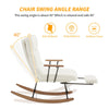 Rocking Chair Modern Armchair with Backrest & Footrest for Living Room, Bedroom