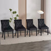 1/2/4/6 Dining Chairs Armchair High Back Linen/Velvet Upholstered Wood Legs Home