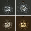 LED Ceiling Light Firework Pendant Vintage Lampshade Chandelier Crystal Droplets